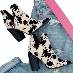 Qupid heeled cow boots